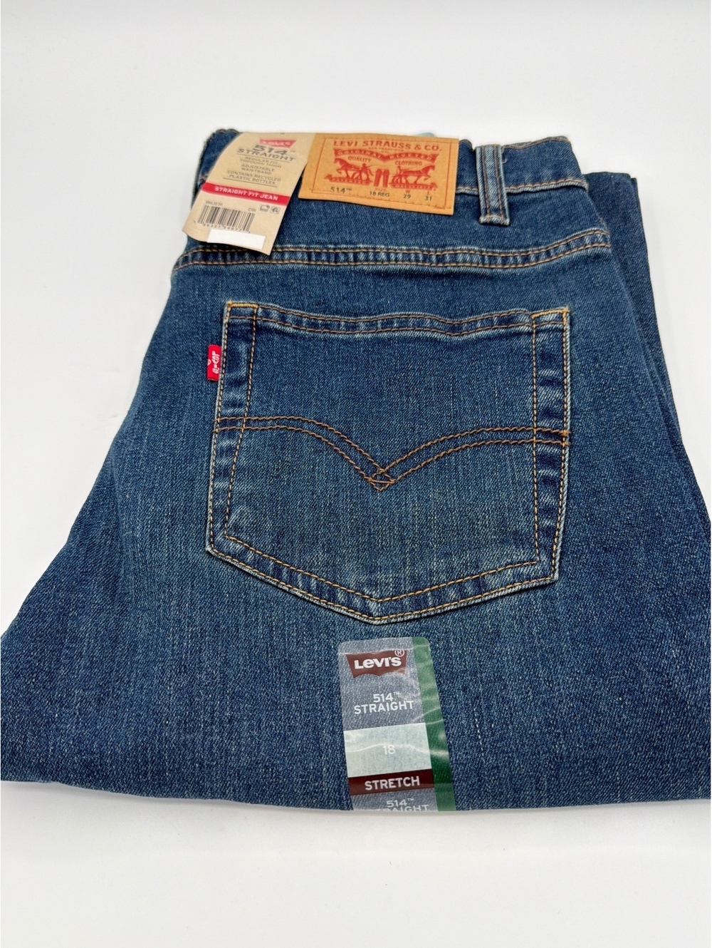 Levi's 514 Straight Fit Jeans Size 29x31 Regular Fit Adjustable Waistband